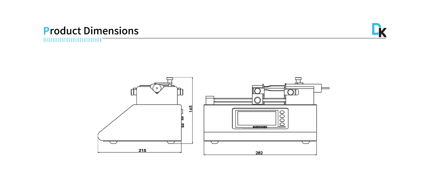 Product Dimensions of Intelligent Syringe Pump (2 Channels)